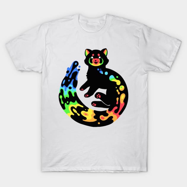 Rainbow Red Panda T-Shirt by Things By Diana